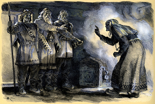The Heroes of Kalevala Take the Wonderful Mill Sampo from Pohjola